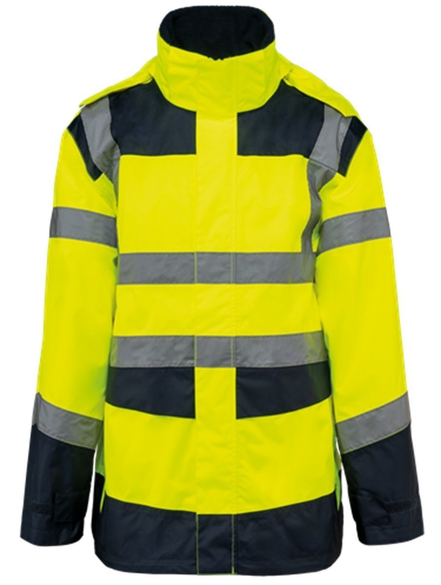 Parka de sécurité 4 en 1 - Unisexe - WK660 - jaune fluo et bleu marine