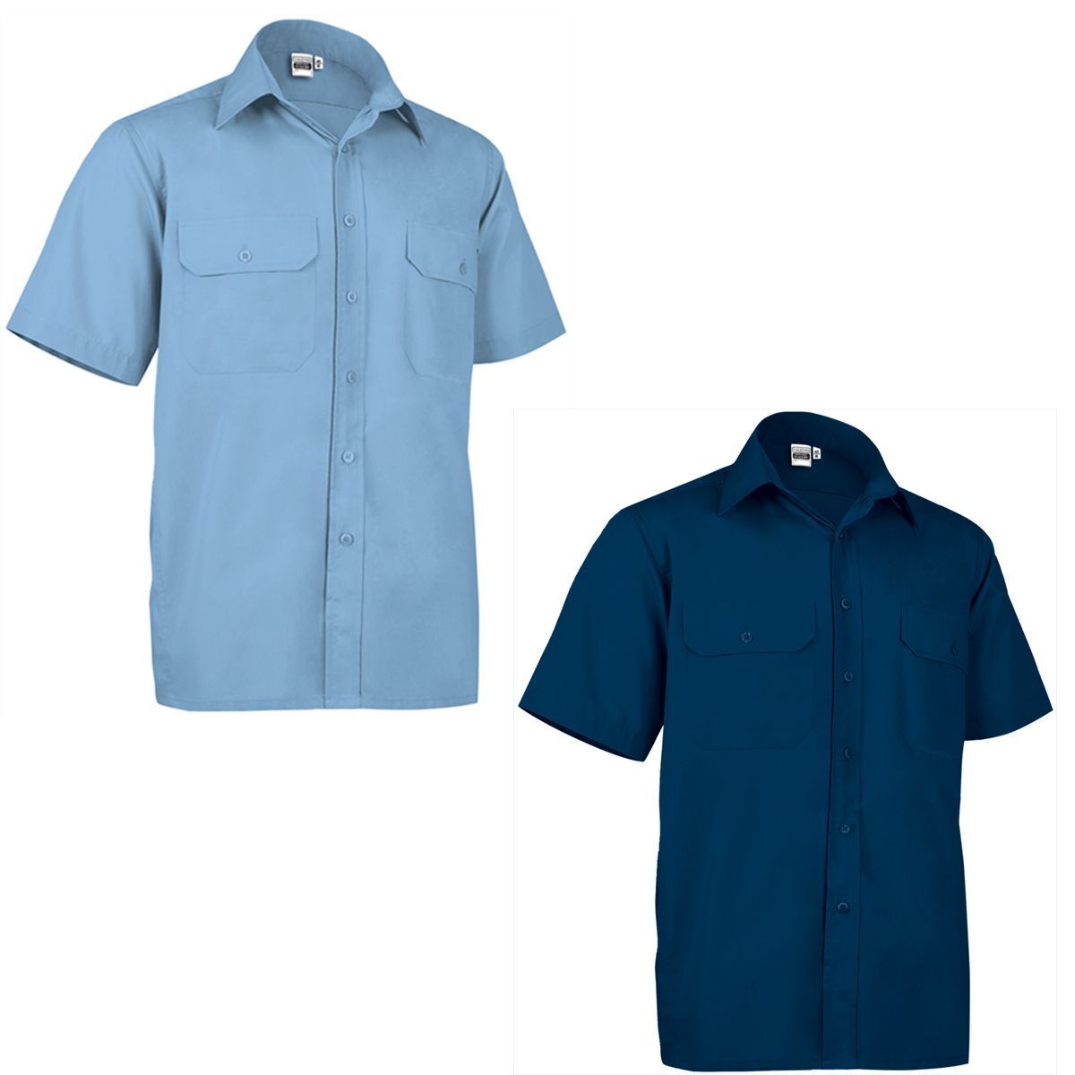 Lot 2 Chemises manches courtes - Homme - ACADEMY MC - bleu marine - bleu ciel