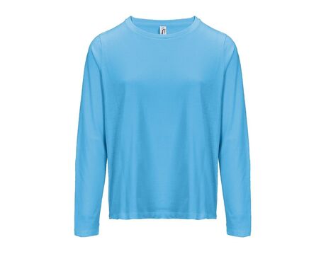T-shirt manches longues FEMME - 04443 - bleu aqua