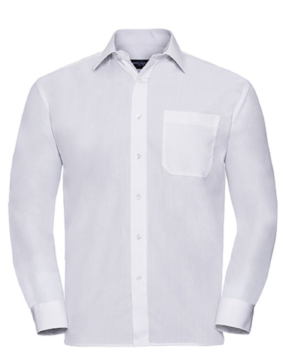 Chemise poplin manches longues repassage facile - Homme - RU934M - blanc