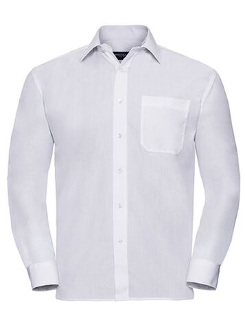 Chemise poplin manches longues repassage facile - Homme - RU934M - blanc