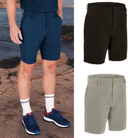 Lot 3 Bermudas chino bi-élastique pour homme - NAPOLES - noir marine beige