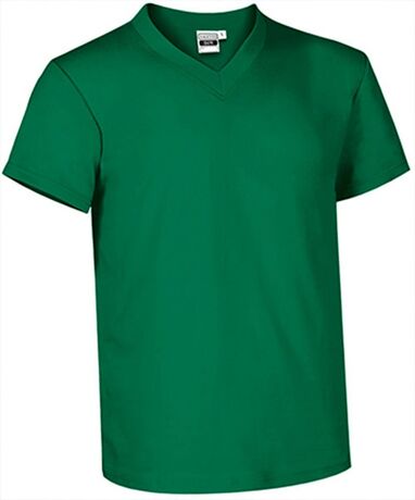 T-shirt manches courtes - Col V - Homme - réf SUN - vert kelly