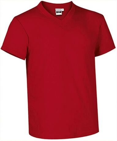 T-shirt manches courtes - Col V - Homme - réf SUN - rouge
