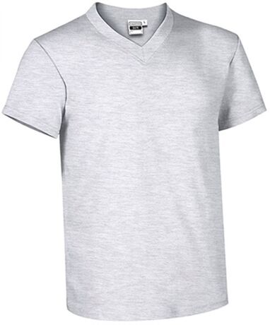 T-shirt manches courtes - Col V - Homme - réf SUN - blanc chiné