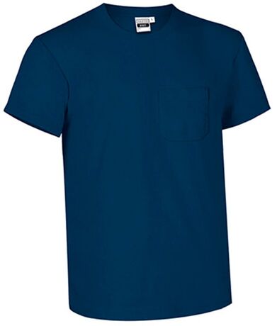 T-shirt manches courtes - Col rond - Poche poitrine  - Homme - BRET - bleu marine