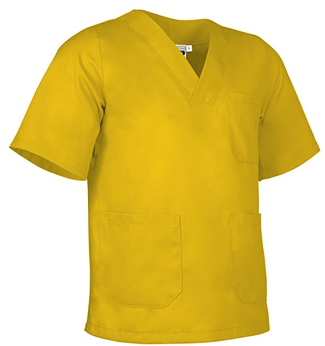 Tunique de travail - Col V - unisexe - réf LINK - jaune tournesol