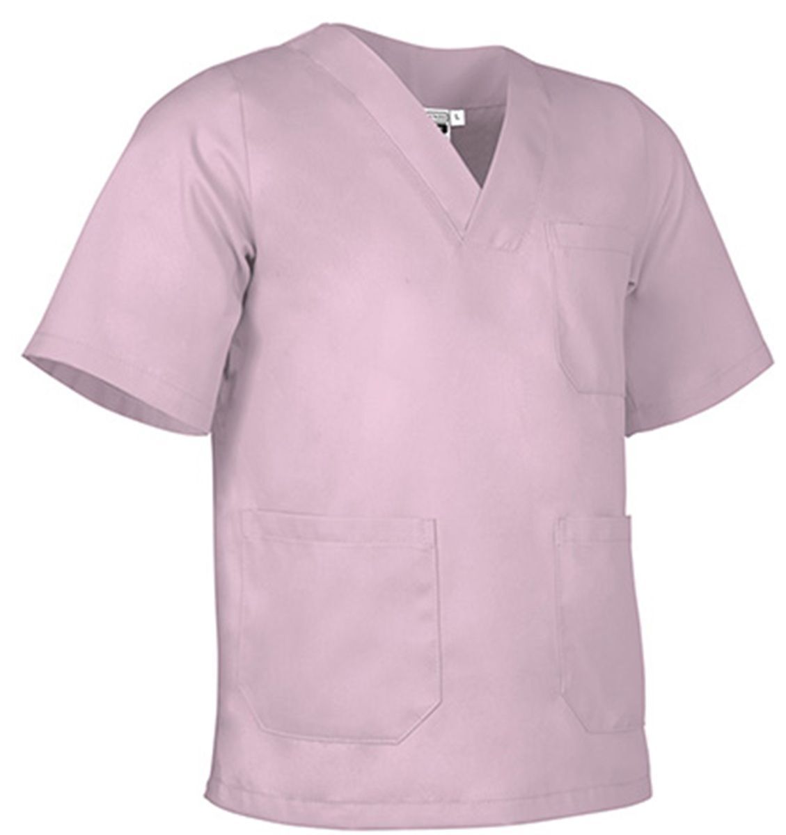 Tunique de travail - Col V - unisexe - réf LINK - rose pastel