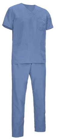 Ensemble médical blouse et pantalon - réf LEIDEN - bleu dauphin