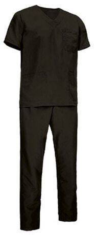 Ensemble médical blouse et pantalon - réf LEIDEN - noir