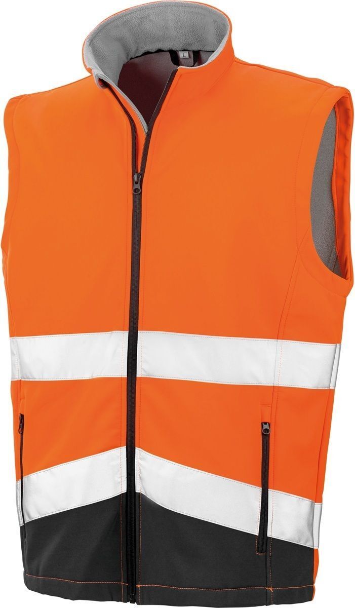 Gilet de sécurité softshell - R451X - orange et noir