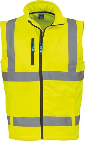 Gilet softshell sans manches haute visibilité - HV006 - jaune fluo