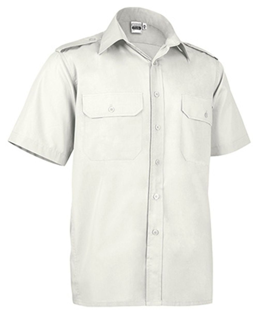Chemise manches courtes - Homme - VIGILANT MC - blanc ivoire