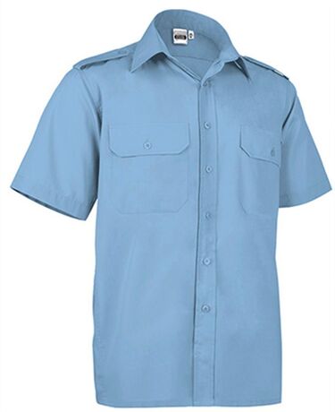 Chemise manches courtes - Homme - VIGILANT MC - bleu ciel