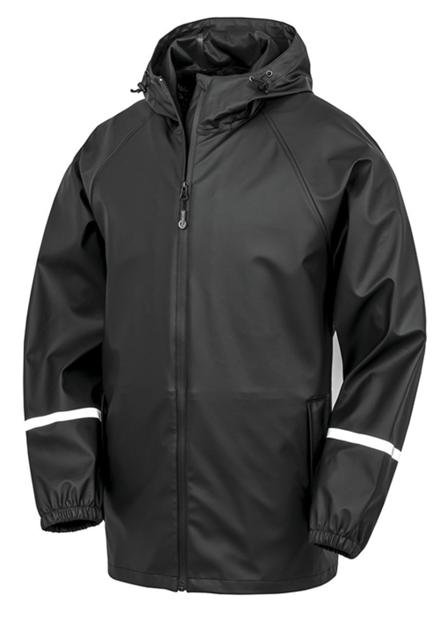Veste imperméable avec bandes réfléchissantes - R915X - noir