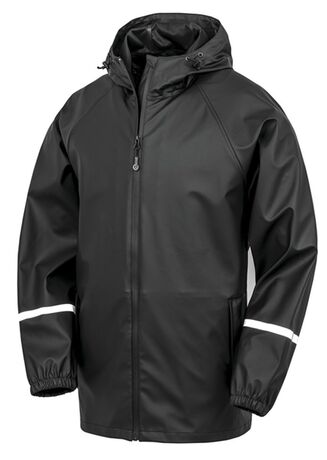 Veste imperméable avec bandes réfléchissantes - R915X - noir