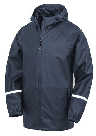Veste imperméable avec bandes réfléchissantes - R915X - bleu marine