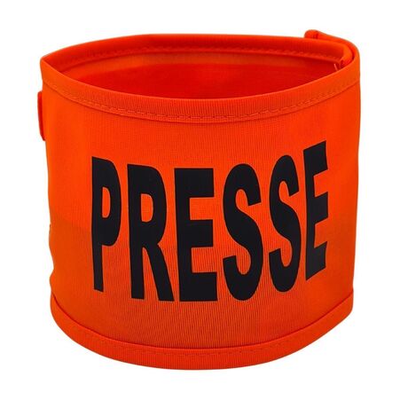 Brassard léger textile - PRESSE - orange