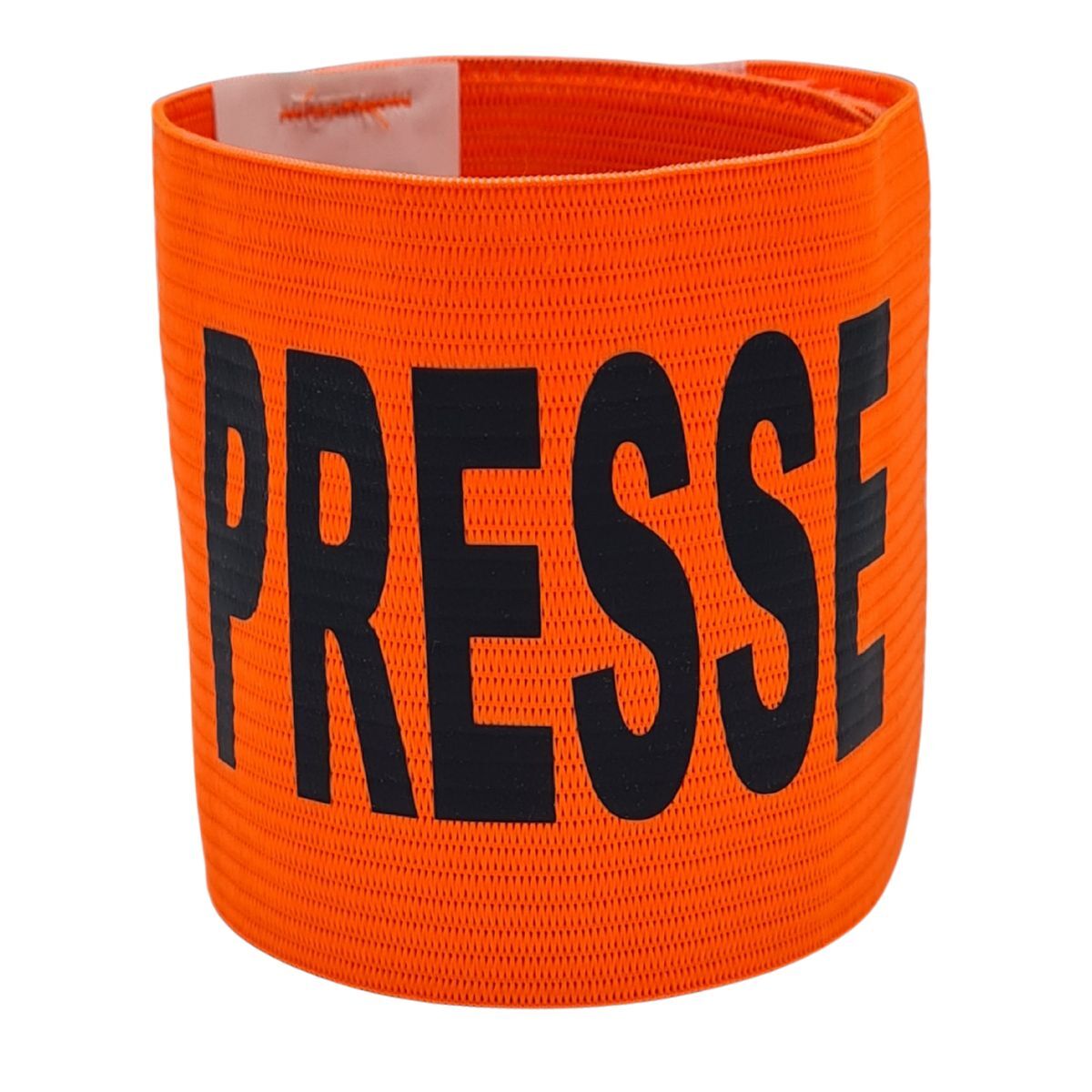 Brassard élastique marqué PRESSE - orange fluo