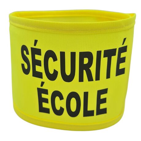 Brassard léger textile - SECURITE ECOLE - jaune
