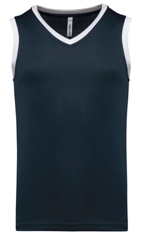 Maillot de basket - Enfant - PA4052 - bleu marine et blanc