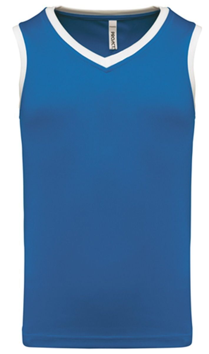 Maillot de basket - Enfant - PA4052 - bleu roi et blanc