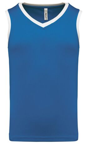 Maillot de basket - Enfant - PA4052 - bleu roi et blanc