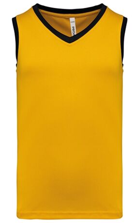 Maillot de basket - Enfant - PA4052 - jaune et noir