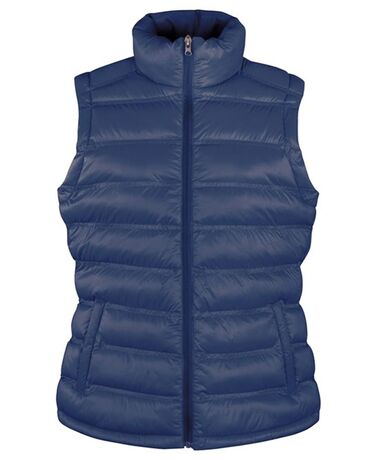 Doudoune anorak sans manches bodywarmer FEMME - R193F - bleu marine