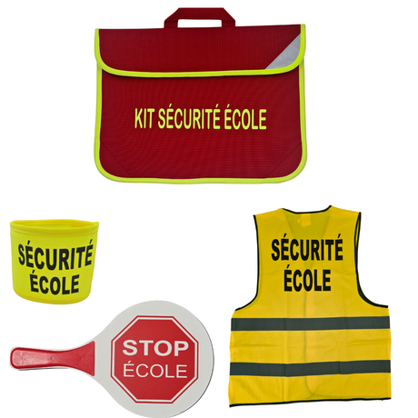 Kit complet - sécurité école - raquette - gilet - brassard - sacoche