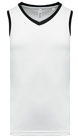Maillot de basket - Homme - PA4050 - blanc et noir