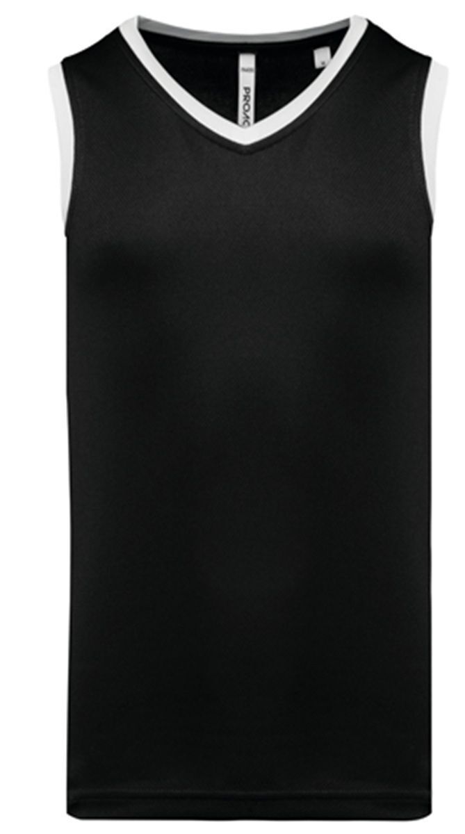 Maillot de basket - Homme - PA4050 - noir et blanc