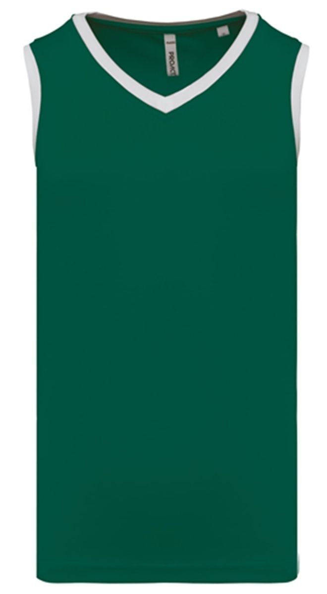 Maillot de basket - Homme - PA4050 - vert foncé et blanc