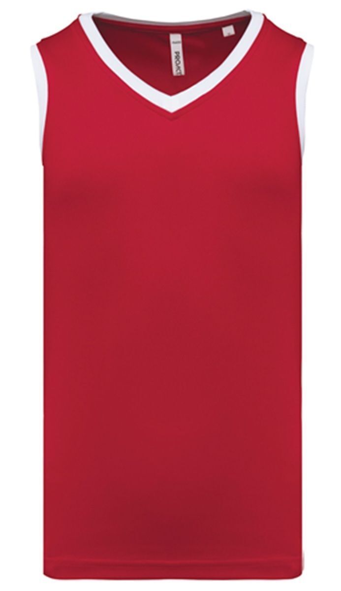 Maillot de basket - Homme - PA4050 - rouge et blanc