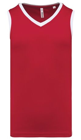 Maillot de basket - Homme - PA4050 - rouge et blanc