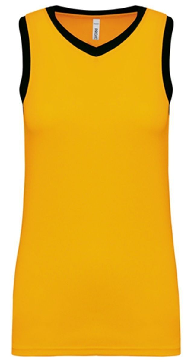 Maillot de basket - femme - PA4051 - jaune et noir