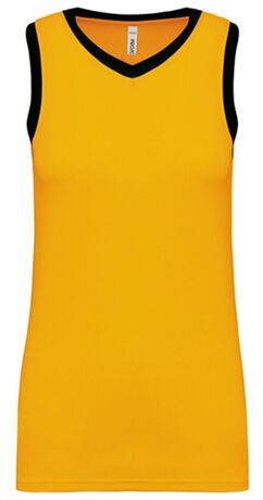 Maillot de basket - femme - PA4051 - jaune et noir