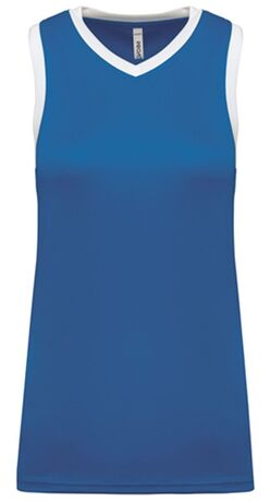 Maillot de basket - femme - PA4051 - bleu roi et blanc