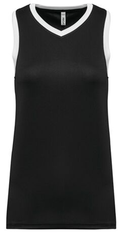 Maillot de basket - Femme - PA4051 - noir et blanc