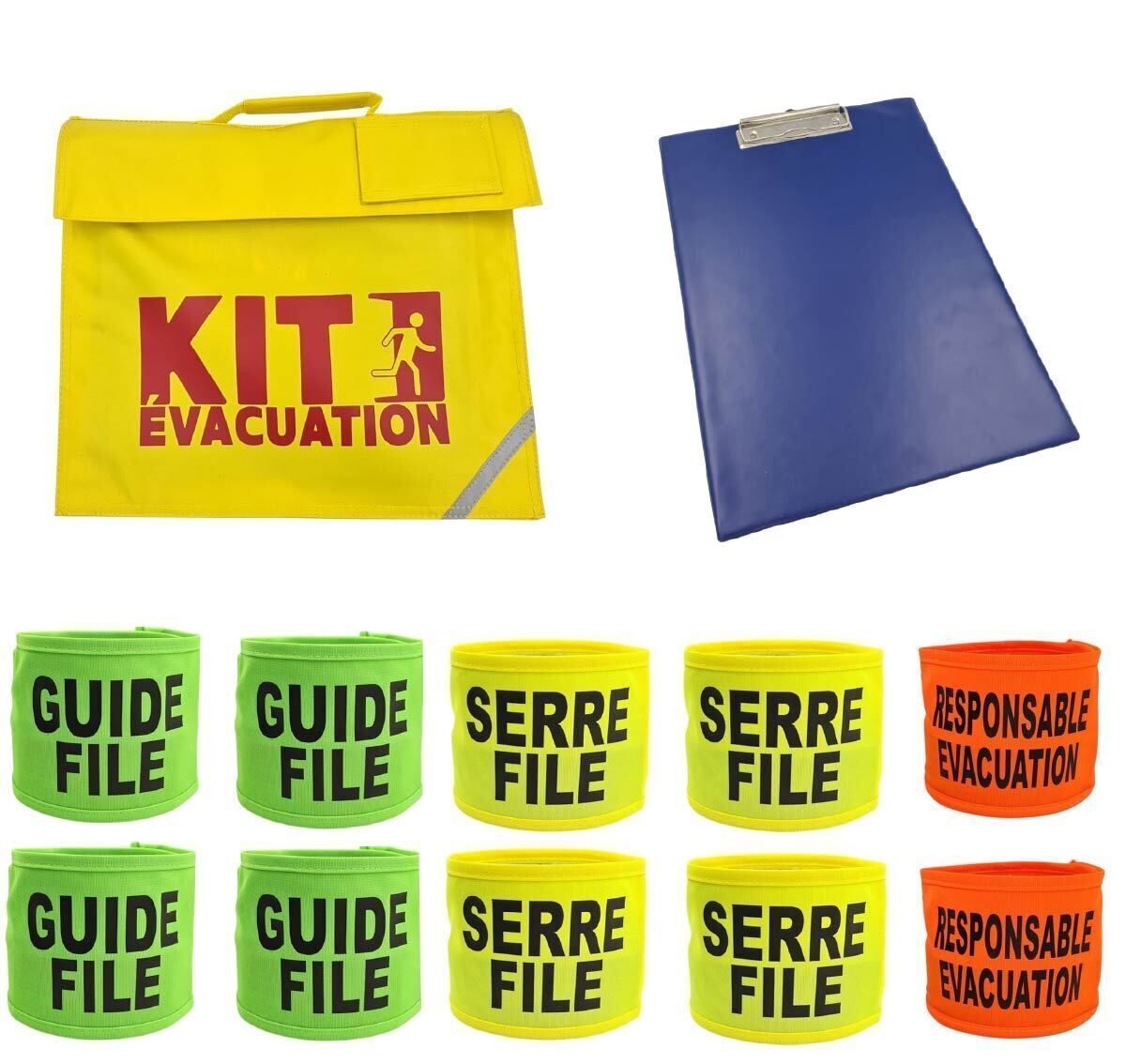 Sacoche KIT EVACUATION - guide file - serre file - responsable évacuation