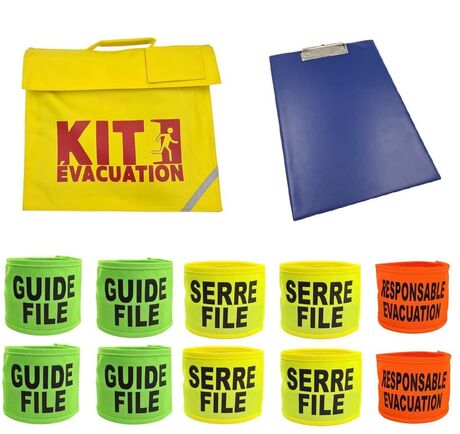 Sacoche KIT EVACUATION - guide file - serre file - responsable évacuation