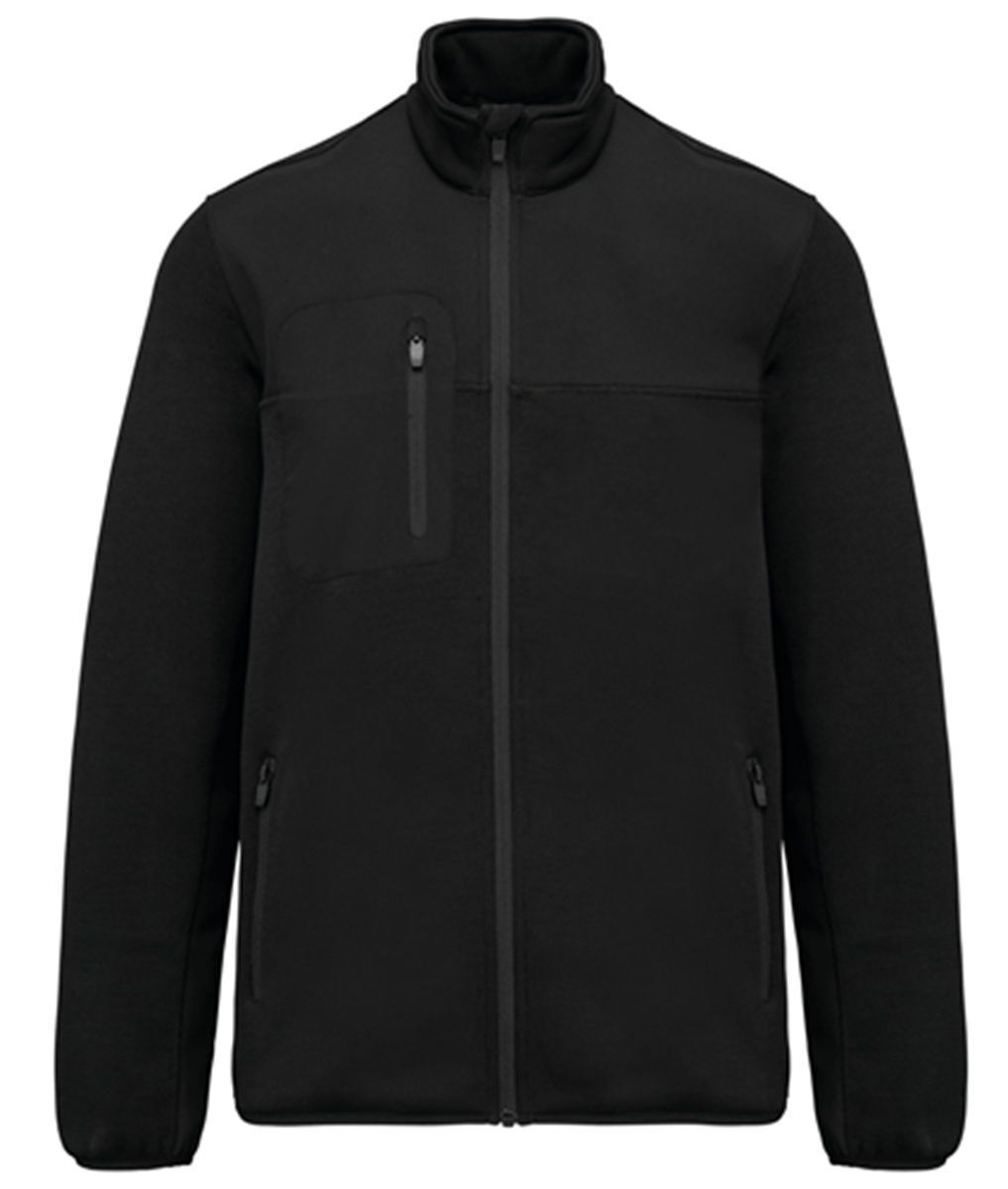 Veste recylée en polytricot - WK9108 - noir