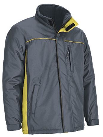 Parka de travail imperméable - Homme - REF THUNDER - gris ciment et jaune