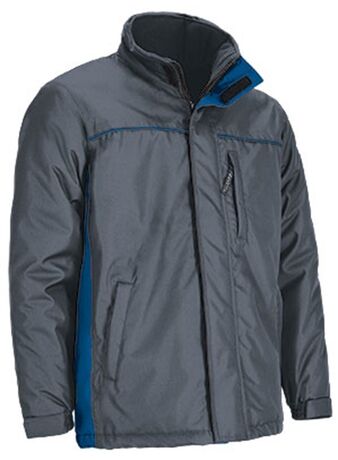 Parka de travail imperméable - Homme - REF THUNDER - gris ciment et bleu roi