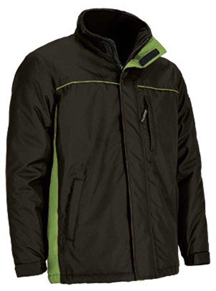Parka de travail imperméable - Homme - REF THUNDER - noir et vert pomme