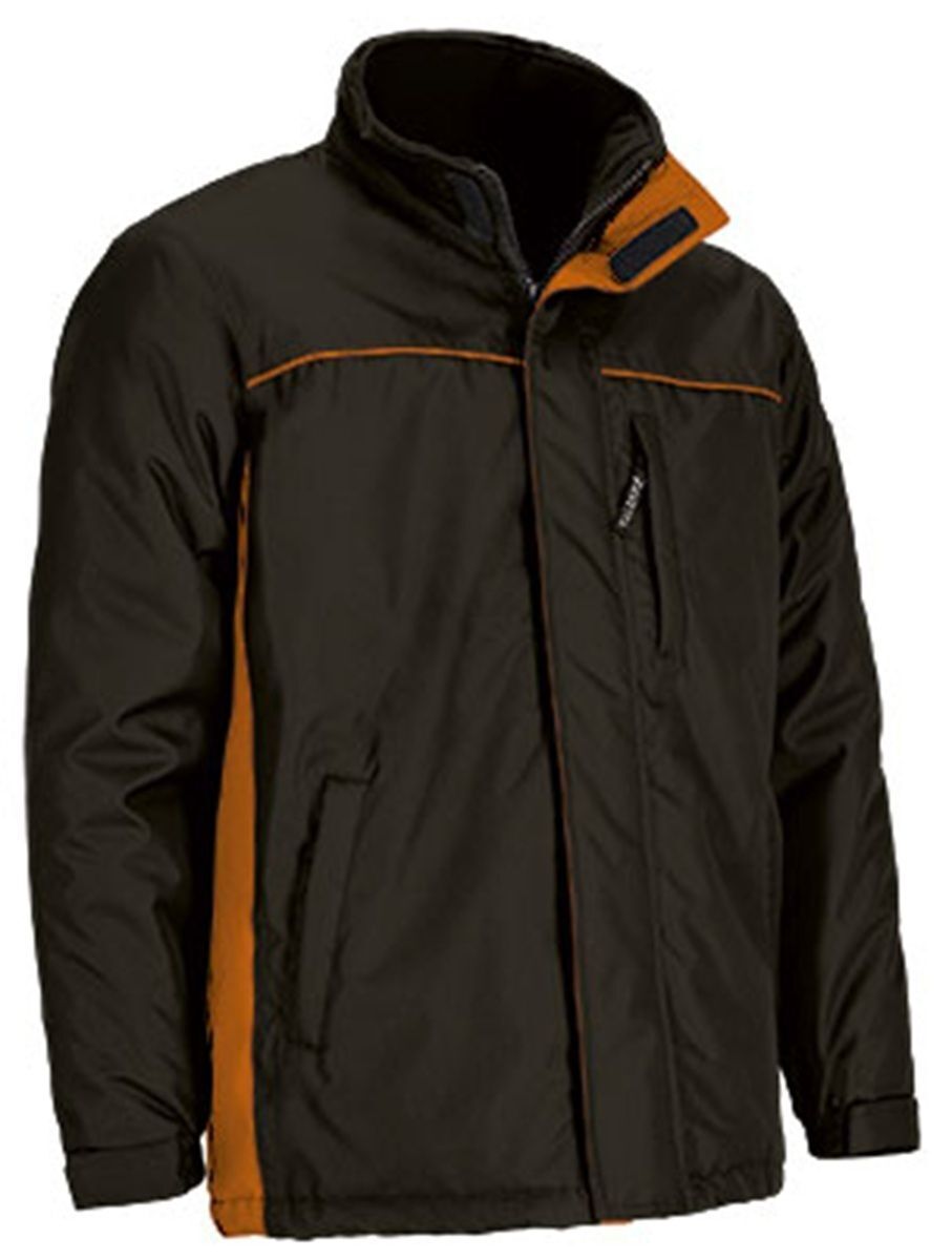 Parka de travail imperméable - Homme - REF THUNDER - noir et orange