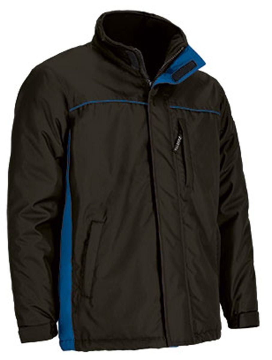 Parka de travail imperméable - Homme - REF THUNDER - noir et bleu roi