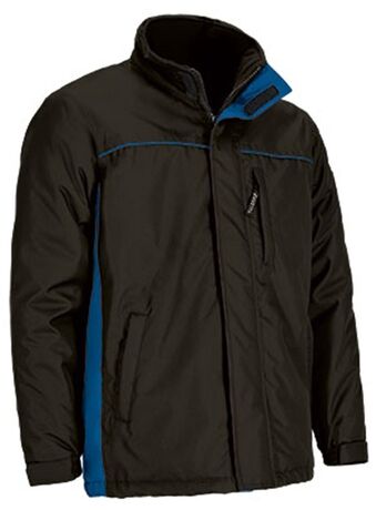 Parka de travail imperméable - Homme - REF THUNDER - noir et bleu roi