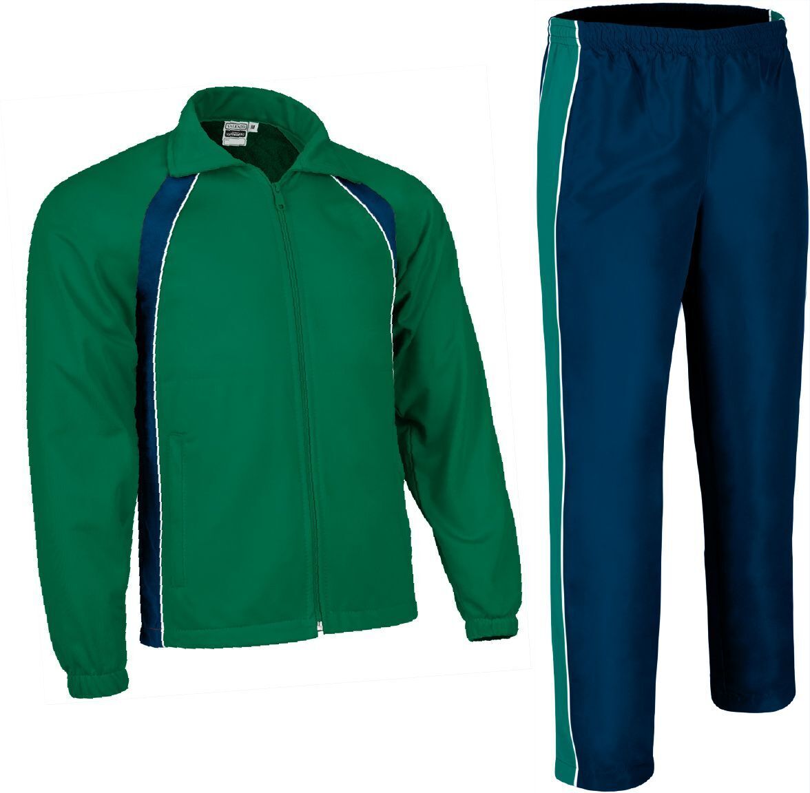 Ensemble veste pantalon survêtement - TOURNAMENT - vert kelly et bleu marine