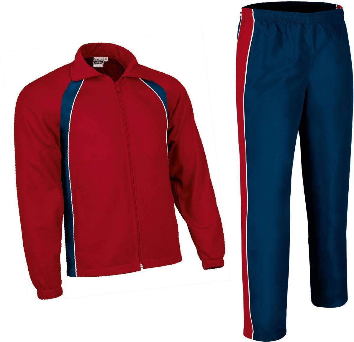 Ensemble veste pantalon survêtement - TOURNAMENT - rouge et bleu marine
